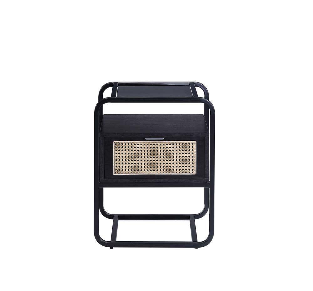 ACME Colson Accent Table , Black Finish FredCo