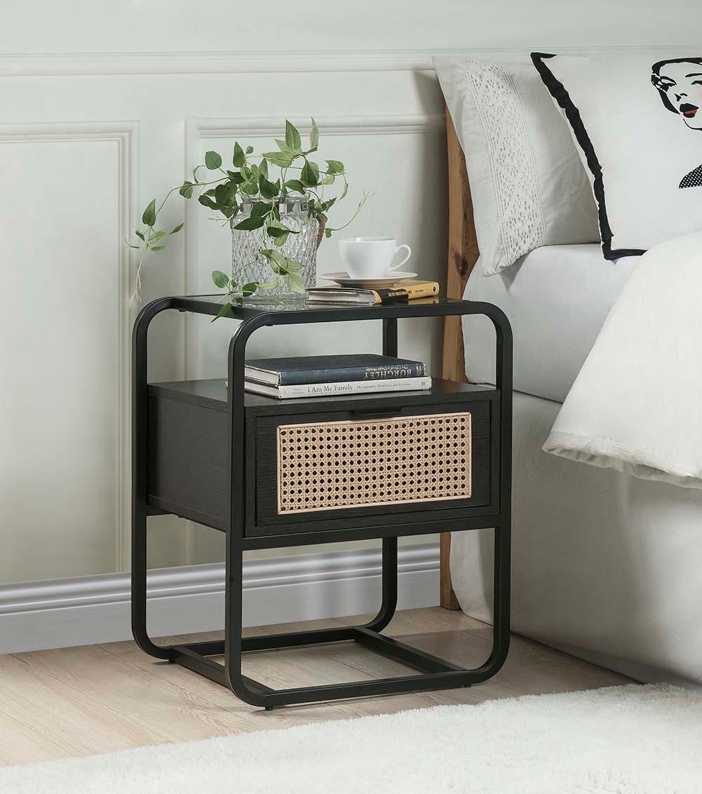 ACME Colson Accent Table , Black Finish FredCo