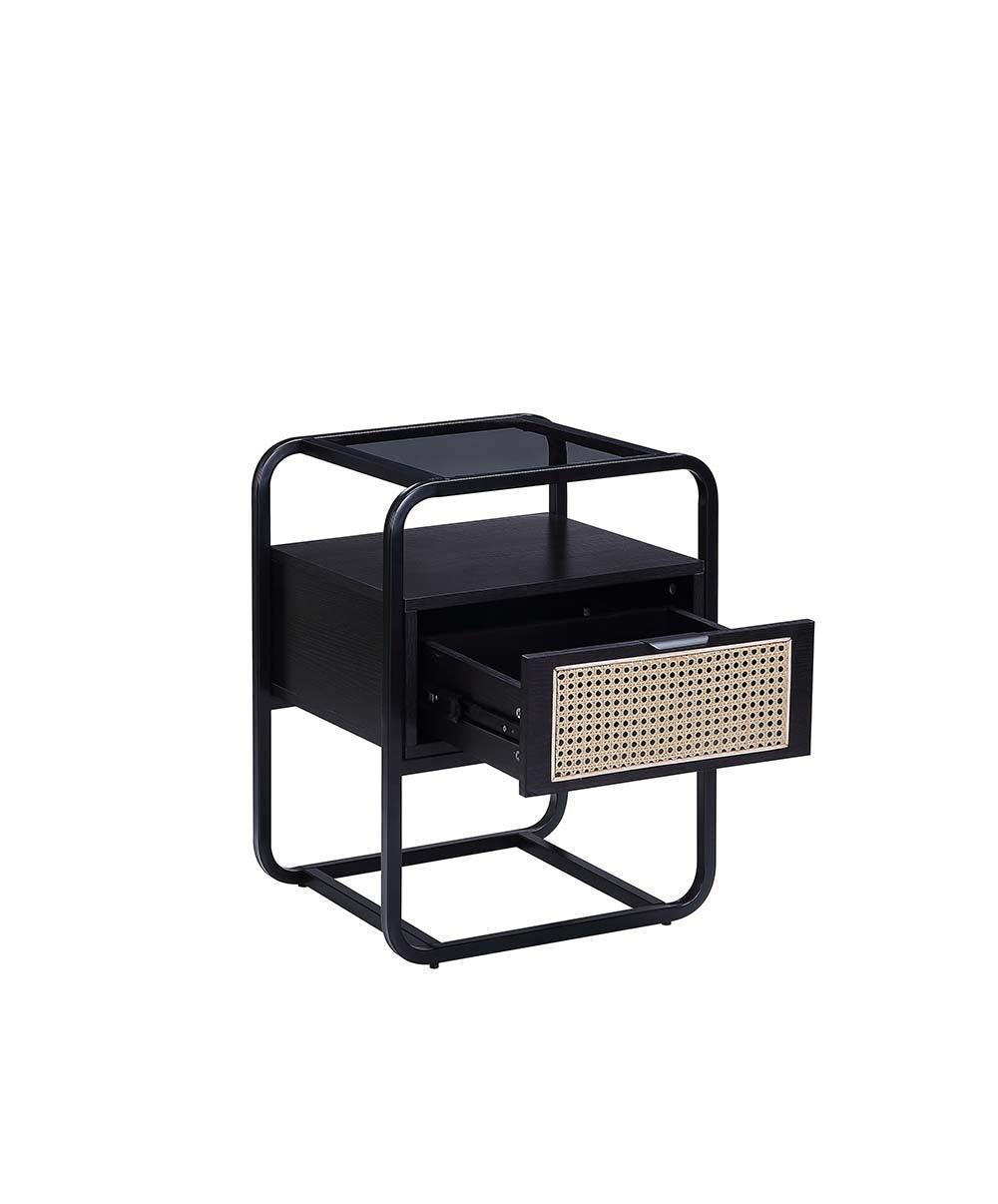 ACME Colson Accent Table , Black Finish FredCo