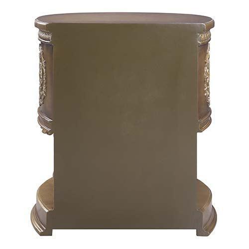 ACME Constantine Nightstand, Brown & Gold Finish FredCo