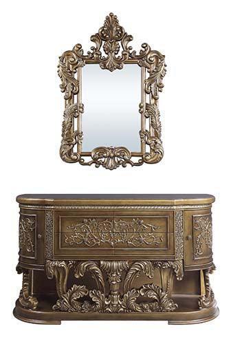 ACME Constantine Server, Brown & Gold Finish FredCo