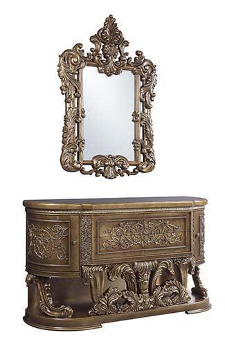 ACME Constantine Server, Brown & Gold Finish FredCo