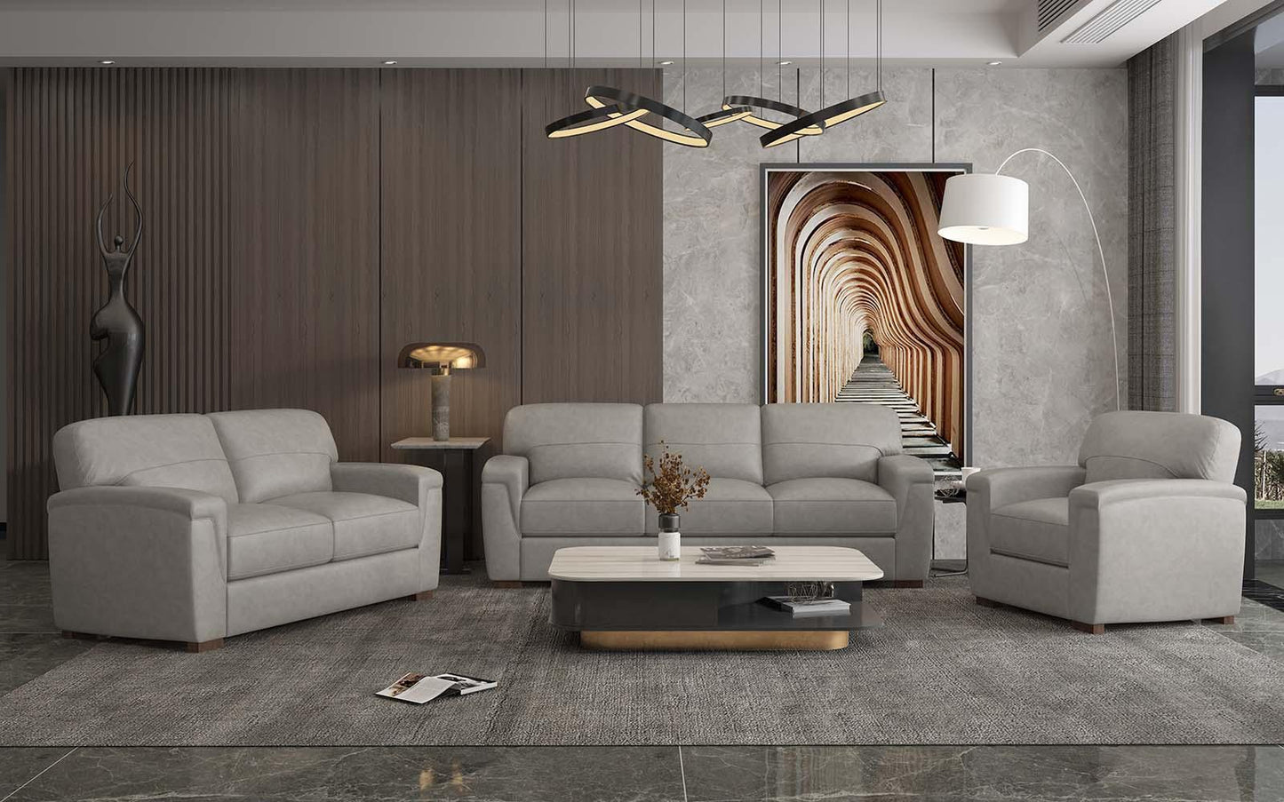 ACME Cornelia Loveseat, Beige Leather FredCo