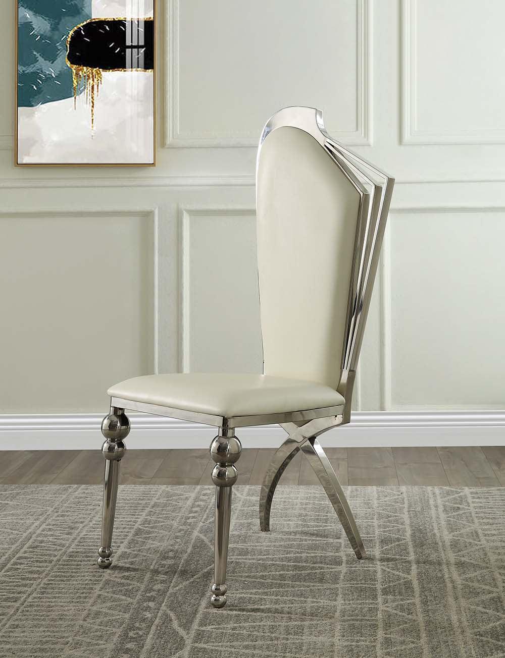 ACME Cyrene Side Chair 2, Beige FredCo