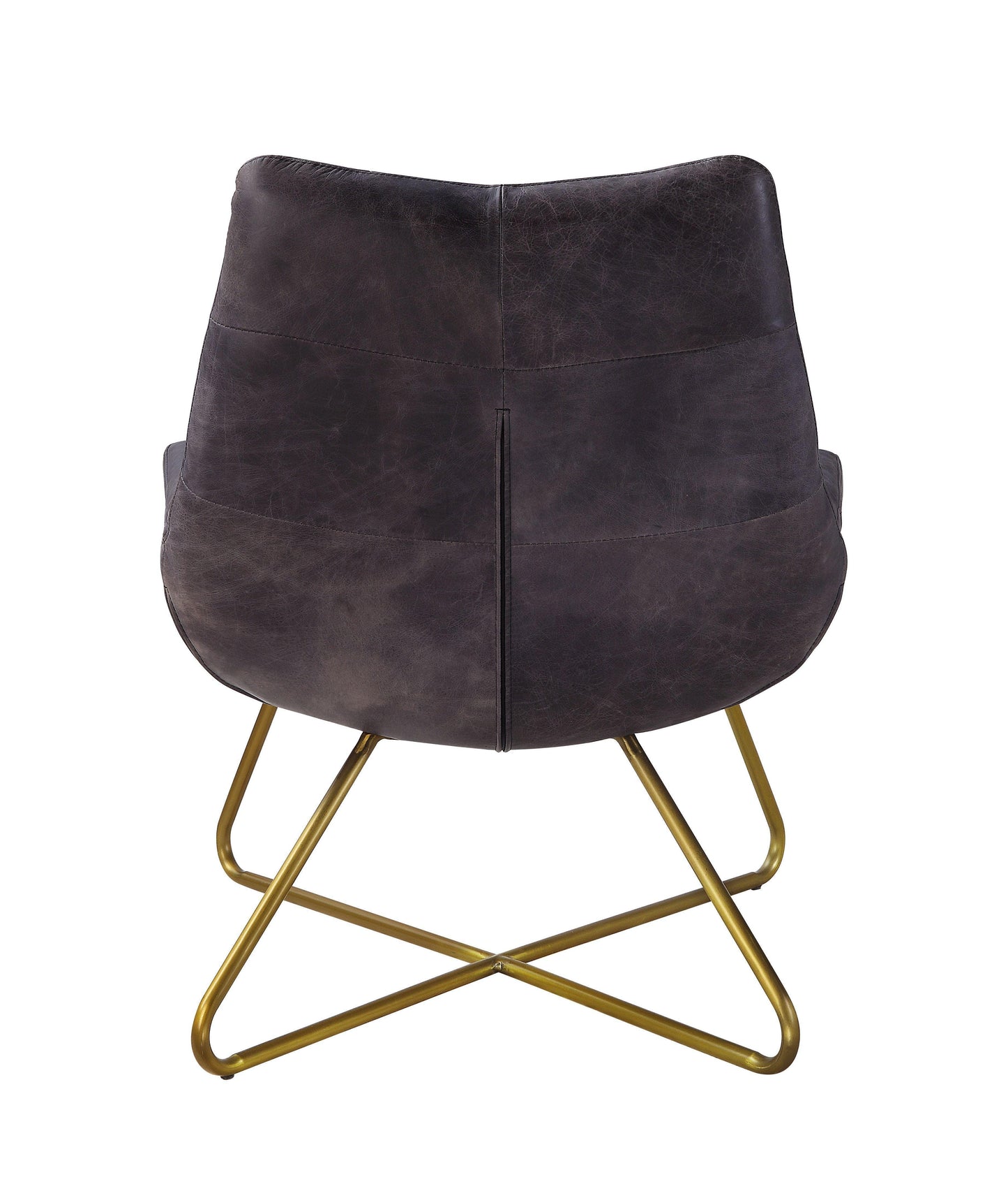 ACME Dhalsim Accent Chair, Antique Ebony Top Grain Leather FredCo