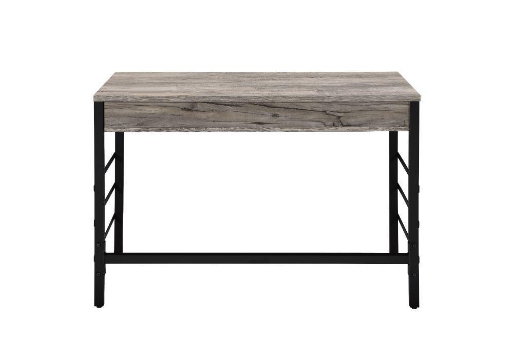 ACME Disho Built-in USB Port Writing Desk, Light Weathered Oak & Black Finish FredCo
