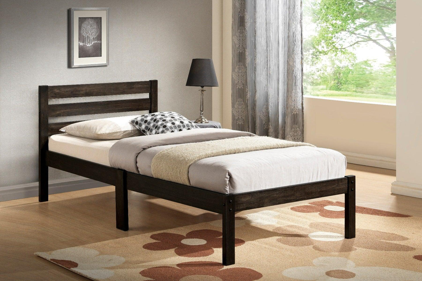ACME Donato Twin Bed, Ash Brown FredCo