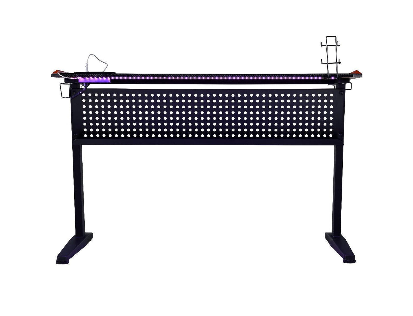 ACME Dragi Gaming Table w/USB Port, Black & Red Finish FredCo