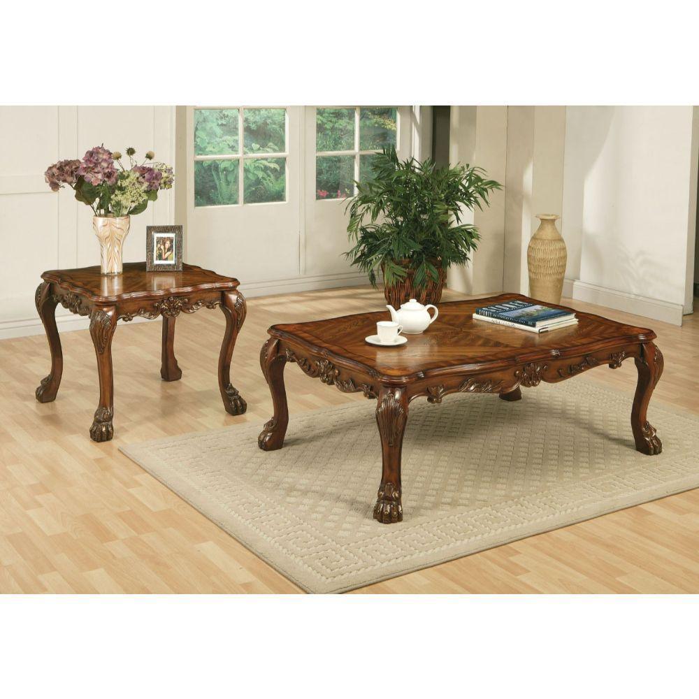 ACME Dresden Coffee Table with Drawers, Cherry Oak FredCo