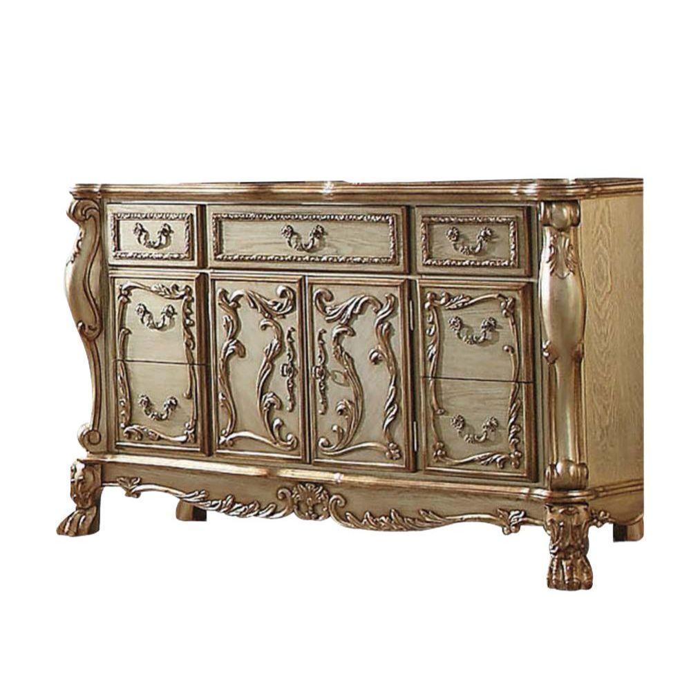 ACME Dresden Dresser/Server, Gold Patina & Bone FredCo