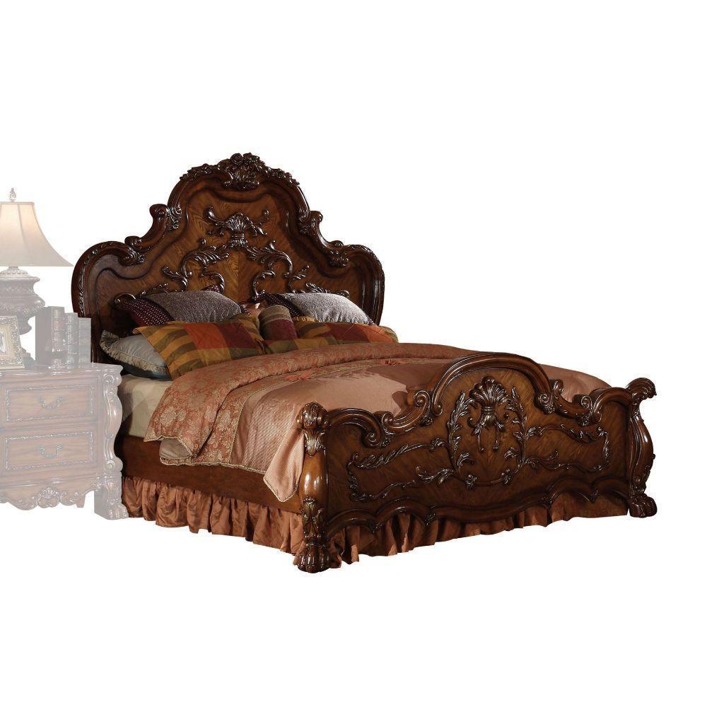 ACME Dresden Eastern King Bed, Cherry Oak 12137EK FredCo