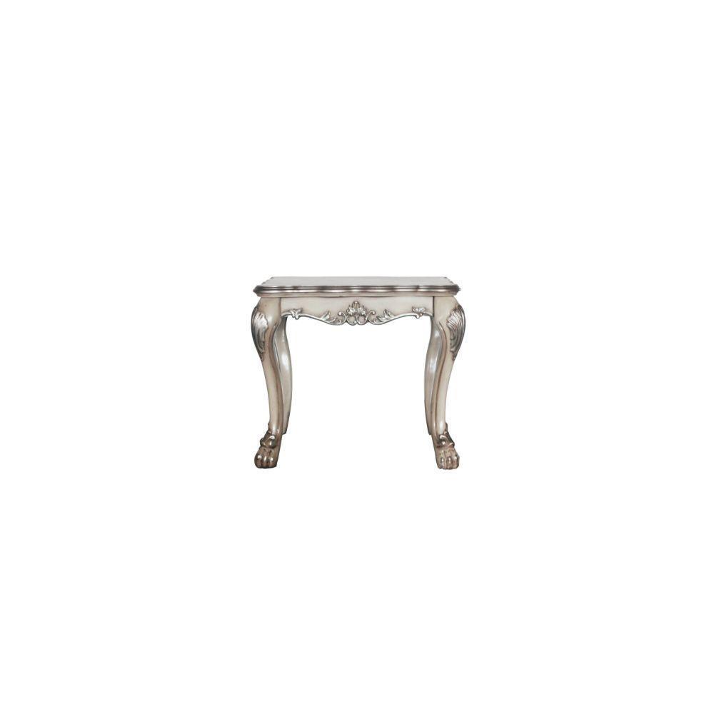 ACME Dresden End table, Vintage Bone White FredCo