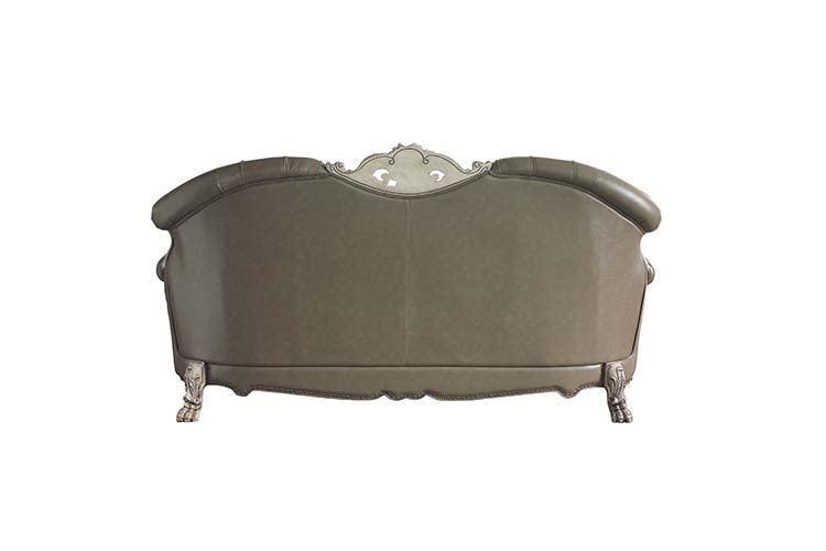 ACME Dresden Sofa w/5 Pillows, Vintage Bone White & PU FredCo