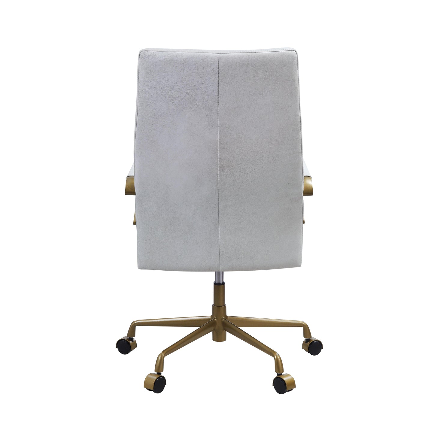 ACME Duralo Office Chair, Vintage White Top Grain Leather FredCo