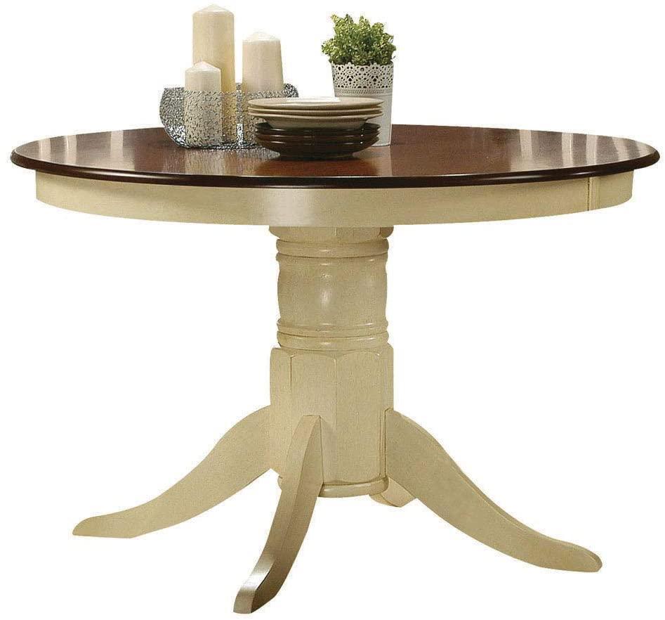 ACME Dylan Dining Table, Buttermilk & Oak 70330 FredCo