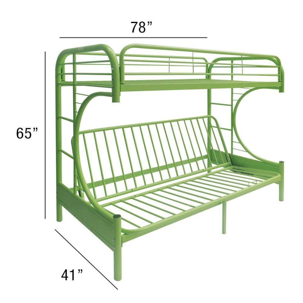 ACME Eclipse Twin/Full/Futon Bunk Bed, Green FredCo