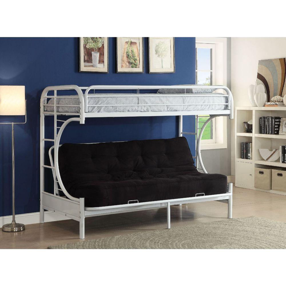 ACME Eclipse Twin/Full/Futon Bunk Bed, White FredCo