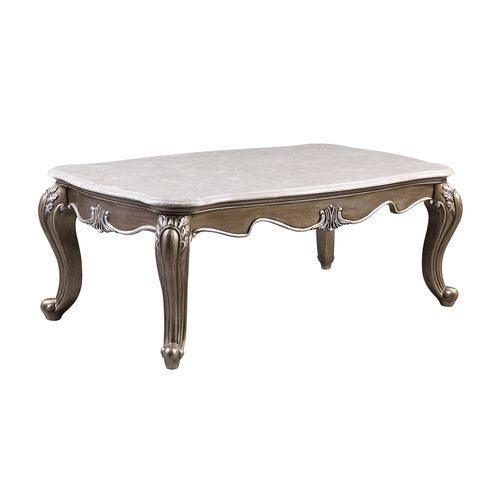 ACME Elozzol Coffee Table, Marble Top & Espresso Finish FredCo