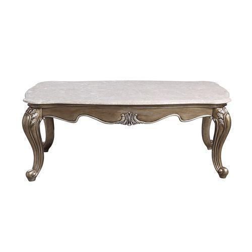 ACME Elozzol Coffee Table, Marble Top & Espresso Finish FredCo