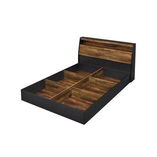 ACME Eos Queen Bed, Walnut & Black Finish FredCo