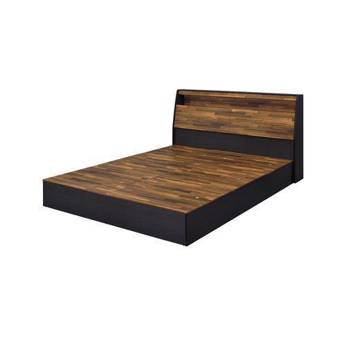 ACME Eos Queen Bed, Walnut & Black Finish FredCo
