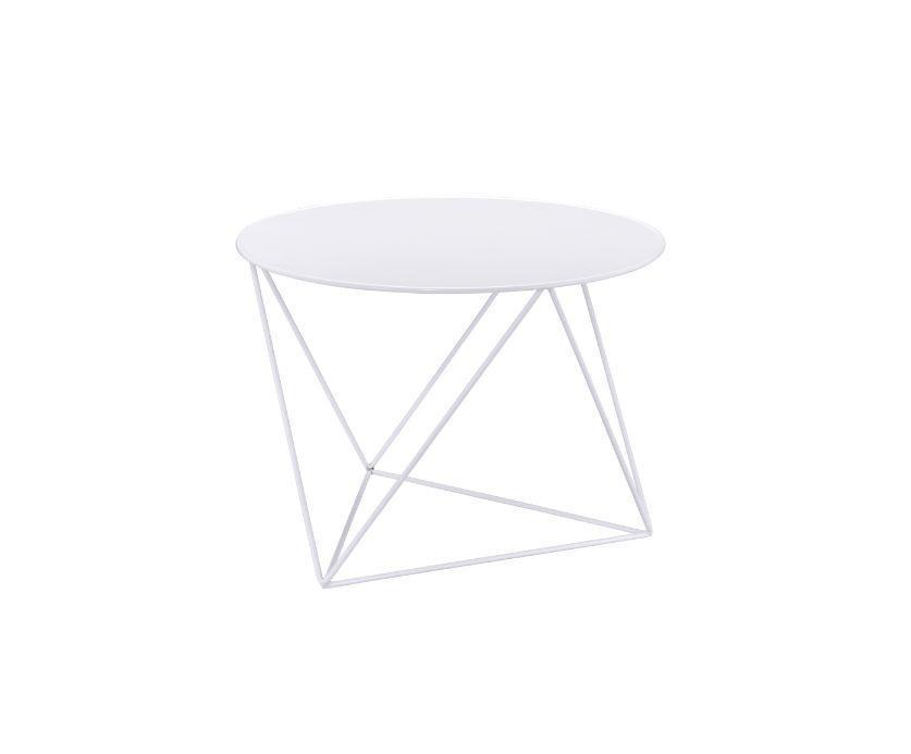 ACME Epidia Accent Table, White Finish FredCo