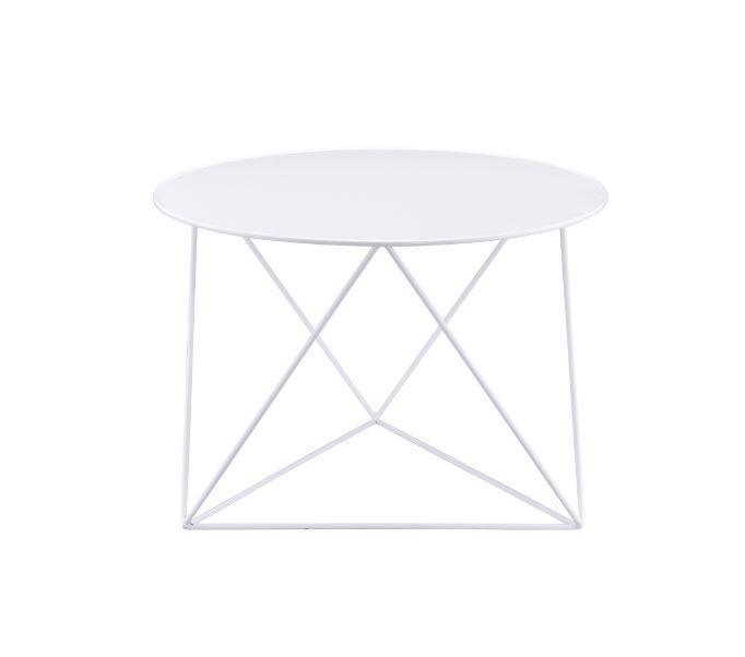 ACME Epidia Accent Table, White Finish FredCo