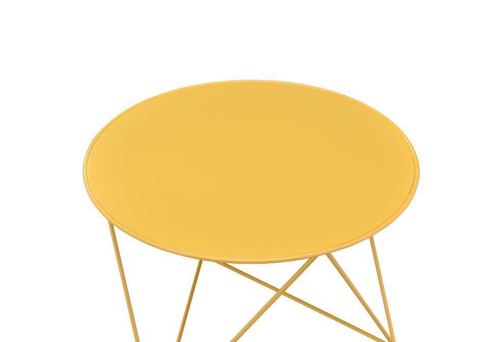 ACME Epidia Accent Table, Yellow Finish FredCo