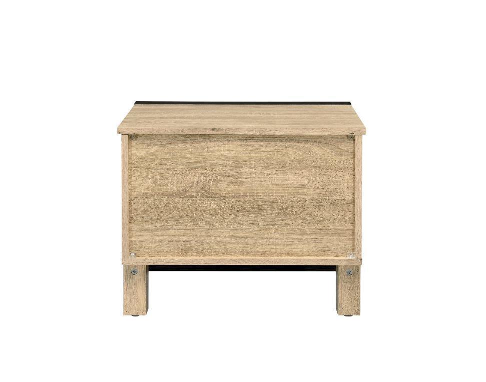 ACME Erasto Accent Table, Oak & Black Finish FredCo
