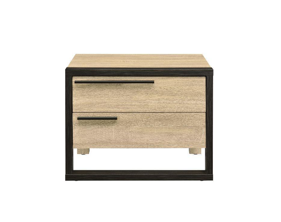 ACME Erasto Accent Table, Oak & Black Finish FredCo