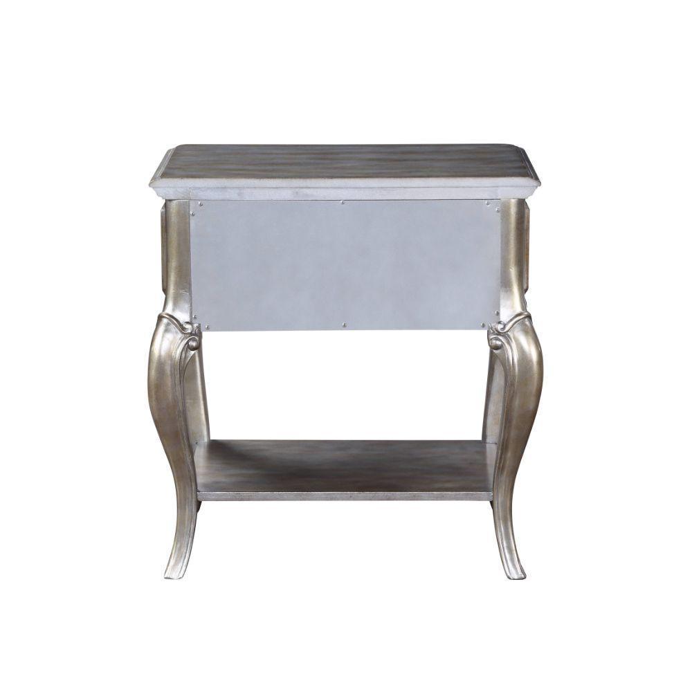 ACME Esteban Nightstand (1 Drw), Antique Champagne FredCo