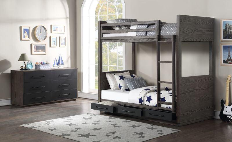 ACME Estevon Dresser, Gray Oak Finish FredCo