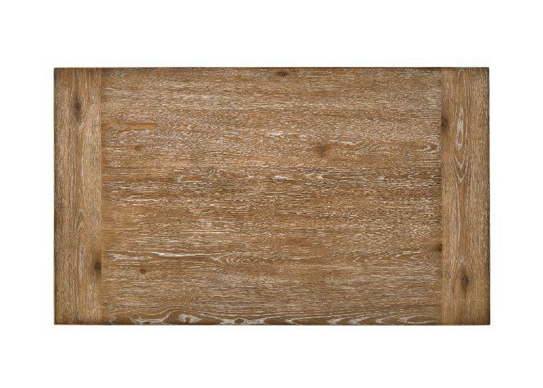 ACME Farsiris Counter Height Table, Weathered Oak Finish FredCo