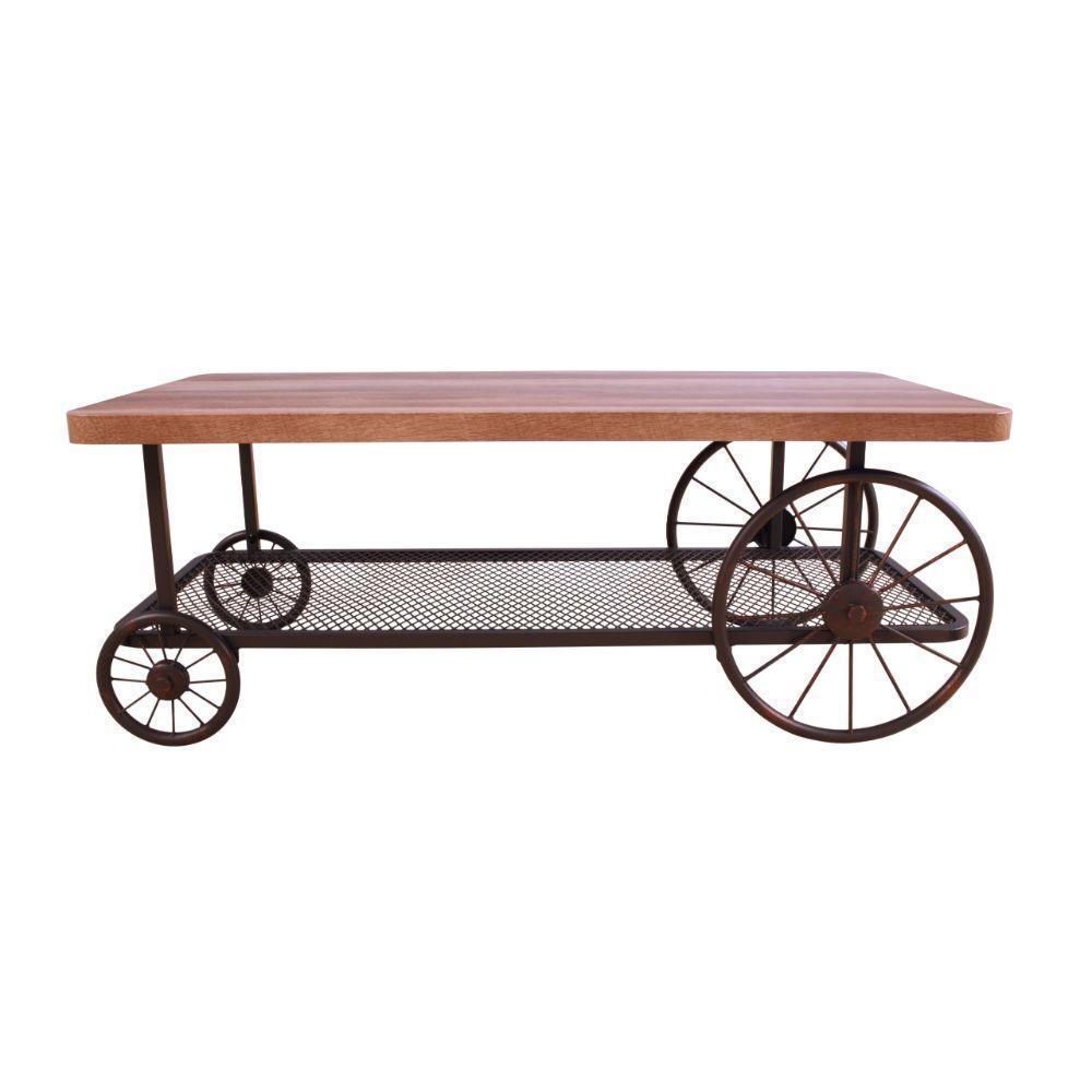 ACME Francie Coffee Table, Oak & Antique Gray FredCo