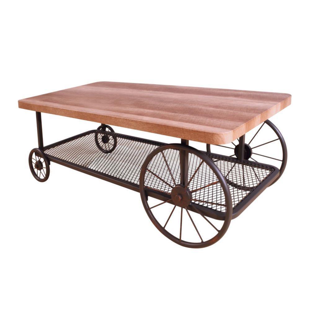 ACME Francie Coffee Table, Oak & Antique Gray FredCo