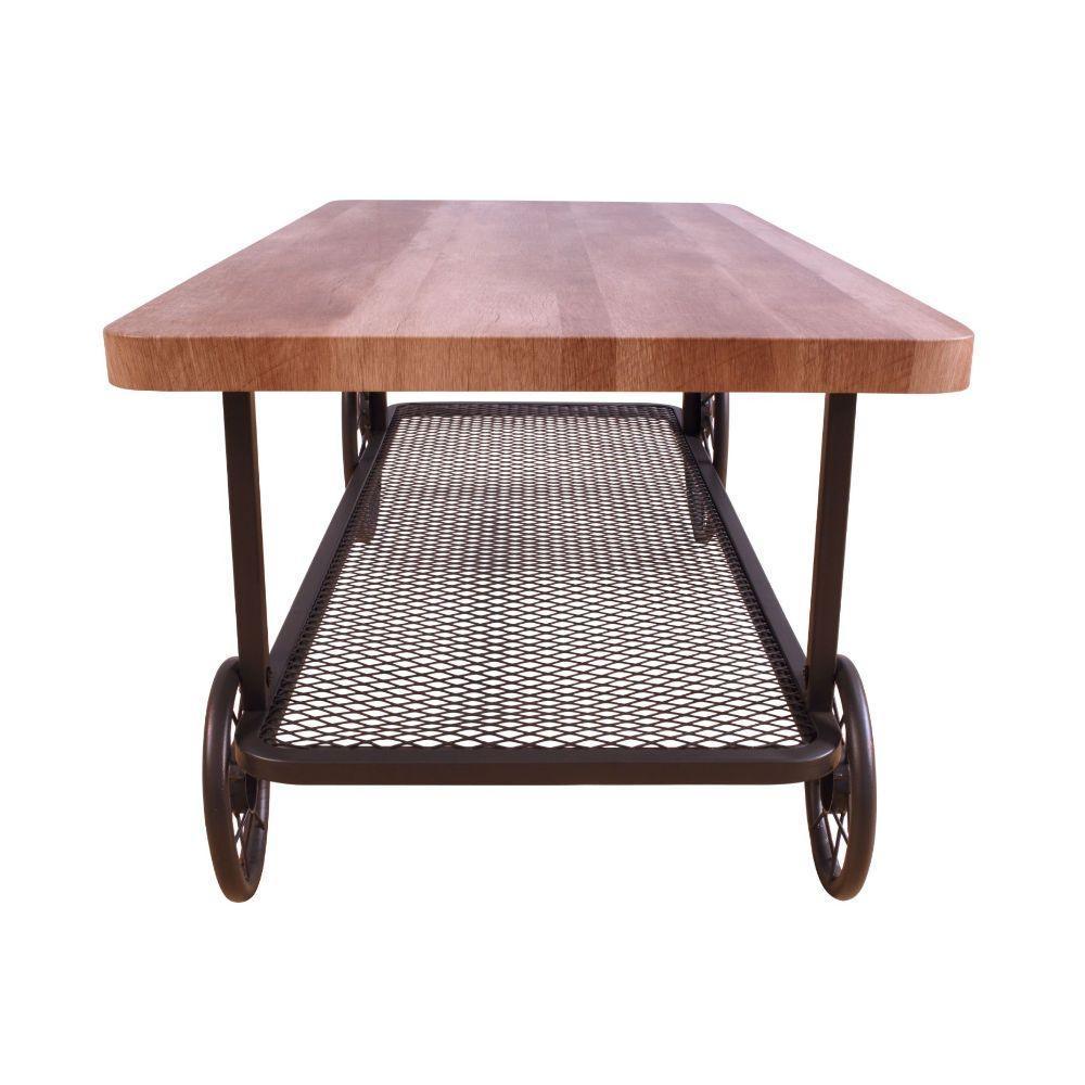 ACME Francie Coffee Table, Oak & Antique Gray FredCo