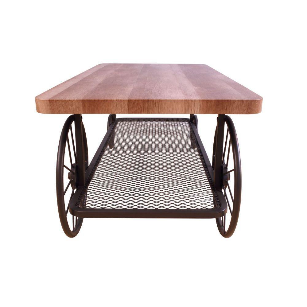 ACME Francie Coffee Table, Oak & Antique Gray FredCo