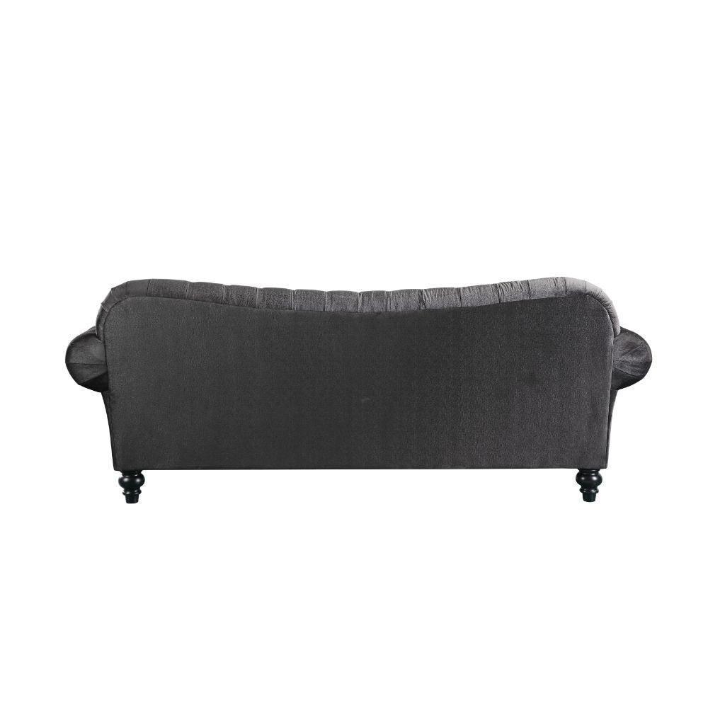 ACME Gaura Sofa w/4 Pillows, Dark Gray Velvet FredCo