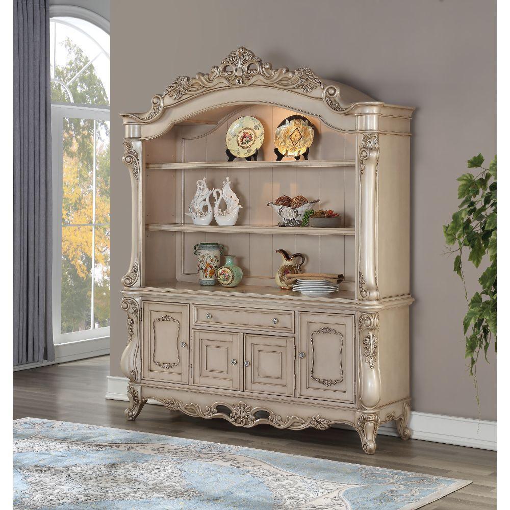 ACME Gorsedd Executive Bookcase, Antique White FredCo