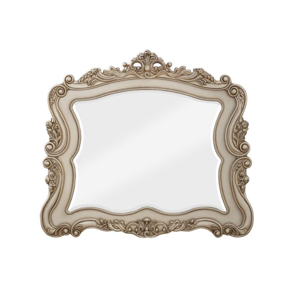ACME Gorsedd Vanity Desk & Mirror, Antique White FredCo