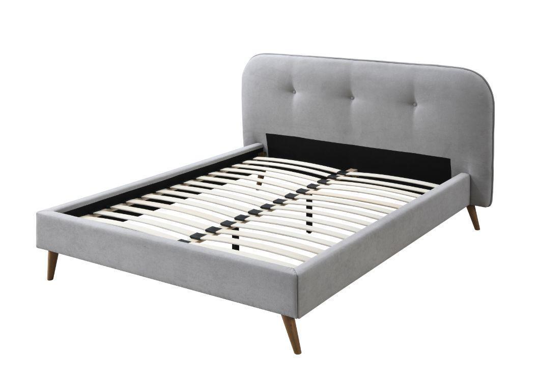 ACME Graves Eastern King Bed, Gray Fabric FredCo