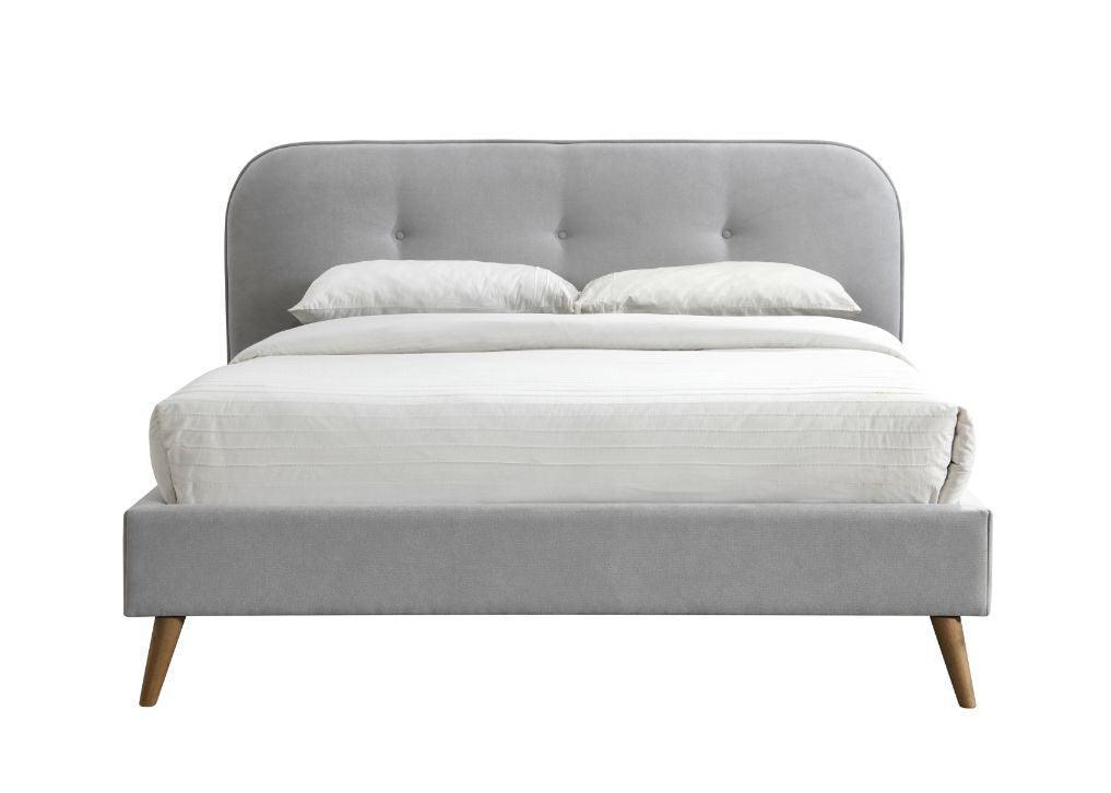 ACME Graves Eastern King Bed, Gray Fabric FredCo