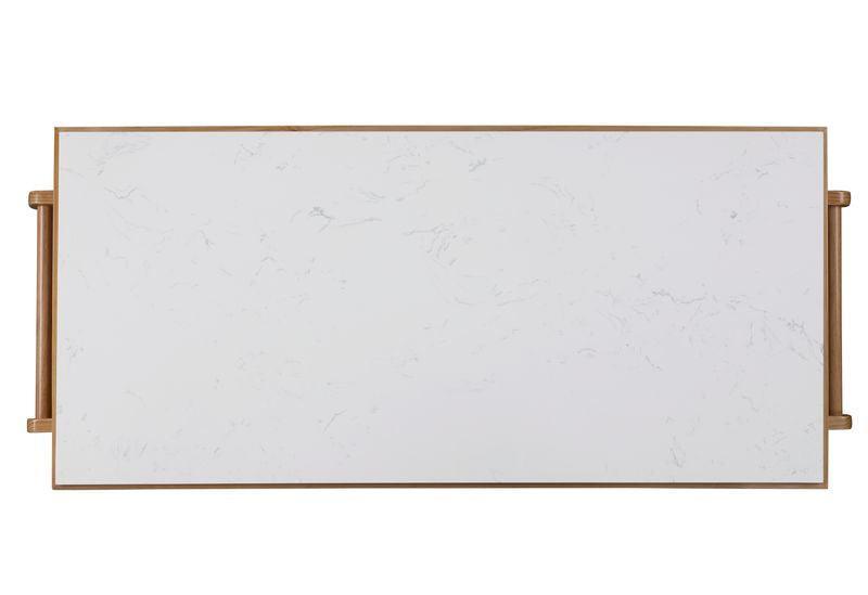 ACME Grovaam Kitchen Island, Marble & Natural Finish FredCo