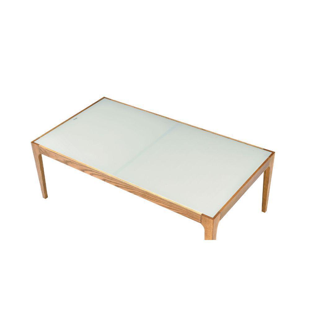 ACME Gwynn Coffee Table, Natural & Frosted Glass FredCo