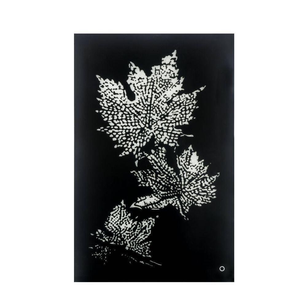 ACME Hadrias Wall Art w/LED, Smoky Glass & Faux Crystal FredCo