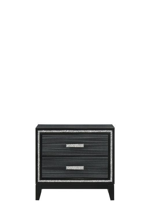 ACME Haiden Nightstand, Weathered Black Finish FredCo