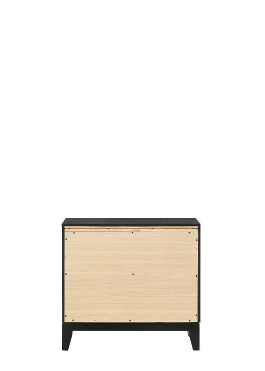 ACME Haiden Nightstand, Weathered Black Finish FredCo