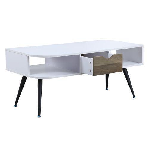 ACME Halima Coffee Table, White & Black Finish FredCo