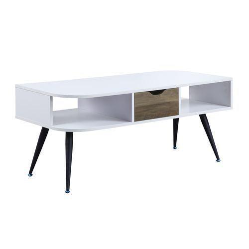 ACME Halima Coffee Table, White & Black Finish FredCo