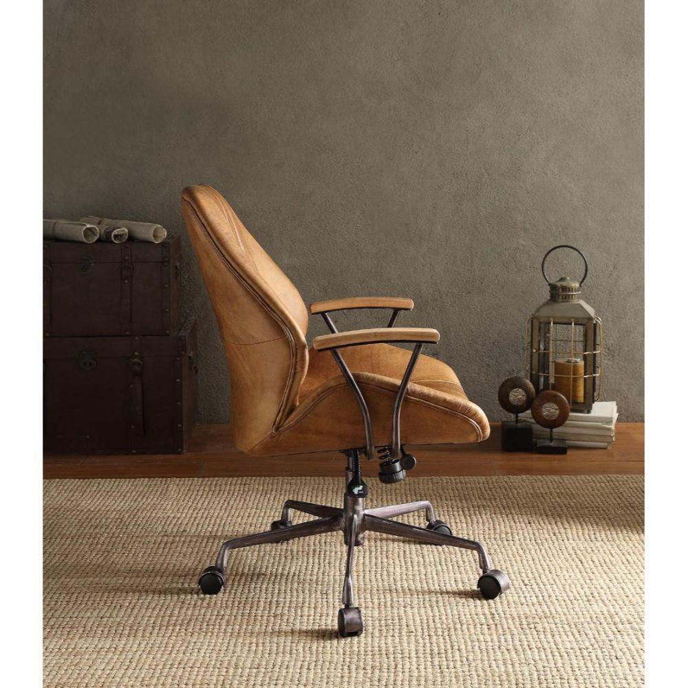 ACME Hamilton Executive Office Chair, Coffee Top Grain Leather FredCo